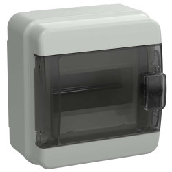 TEKFOR Корпус пластиковый КМПн-6 IP65 черная прозрачная дверь IEK