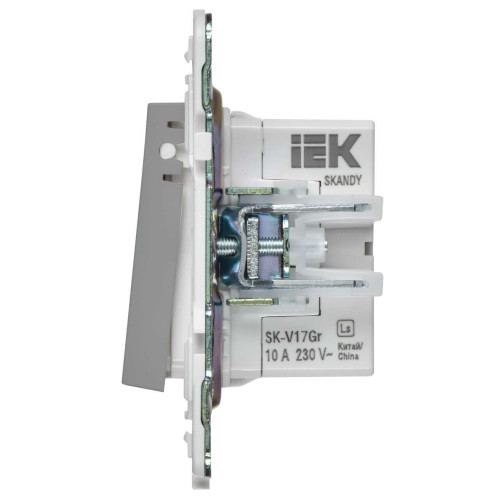 SKANDY Кнопка звонка с индикацией для отелей 10А SK-V17Gr серый IEK