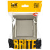 BRITE Выключатель 1-клавишный 10А в сборе ВСР10-1-0-БрШ шампань IEK BRITE Выключатель 1-клавишный 10А в сборе ВСР10-1-0-БрШ шампань IEK