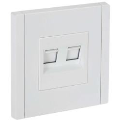 FORTE&PIANO Розетка двойная RJ11+RJ45 кат.5E FP235 белый IEK