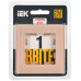 BRITE Рамка 1-местная РУ-1-2-БрП стекло персиковый матовый IEK