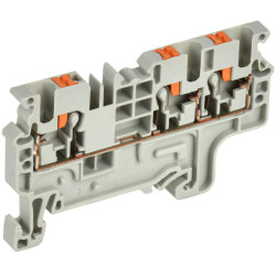 ARMAFIX Клемма пружин. Push-in CP-MC 3 вывода 2,5мм2 серая IEK