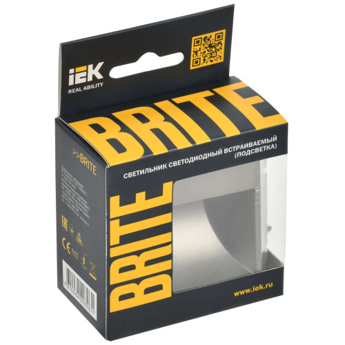 BRITE Подсветка светодиодная встраиваемая ПЛ20-БрШ шампань IEK