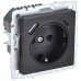 BRITE Розетка 1-местная с заземлением с защитными шторками 16А с USB A+C 18Вт РЮш11-1-БрЧ черный IEK BRITE Розетка 1-местная с заземлением с защитными шторками 16А с USB A+C 18Вт РЮш11-1-БрЧ черный IEK