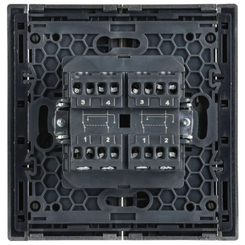 FORTE&PIANO Выключатель 2-клавишный перекрестный 10А FP509 сталь IEK