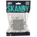 SKANDY Выключатель 2-клавишный проходной с индикацией 10А SK-V10S серебряный IEK
