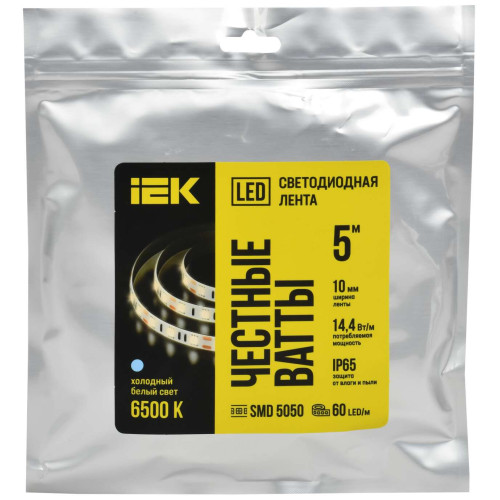 Лента светодиодная 5м LSR-5050W60-14,4-IP65-12В IEK