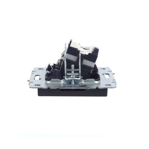 BRITE Розетка двойная TV+RJ45 кат.5E РТВ/РК12-БрГ графит IEK
