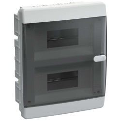 UNION Compact Корпус пластиковый ЩРВ-П-18 IP41 черная прозрачная дверь IEK