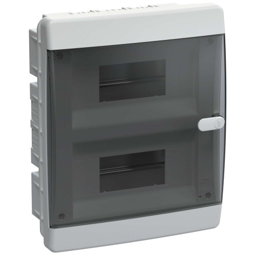 UNION Compact Корпус пластиковый ЩРВ-П-18 IP41 черная прозрачная дверь IEK