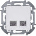 INSPIRIA Розетка компьютерная двойная RJ45 категория 6 UTP белый INSPIRIA Розетка компьютерная двойная RJ45 категория 6 UTP белый