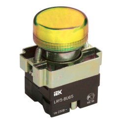Индикатор LAY5-BU65 d=22мм желтый IEK