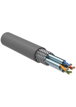 ITK Витая пара S/FTP кат.6A 4х2х23AWG solid LSZH нг(А)-HF серый (305м)
