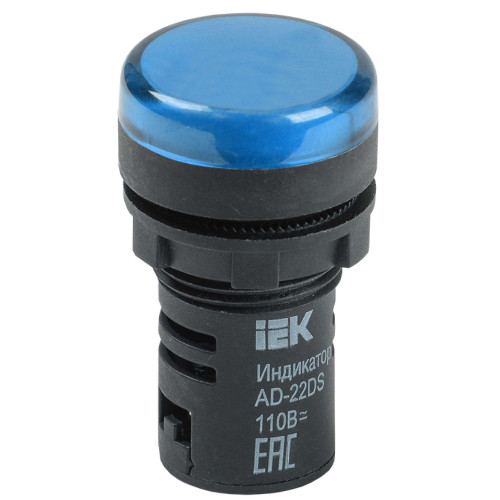 Лампа AD22DS(LED)матрица d=22мм синий 24В AC/DC IEK