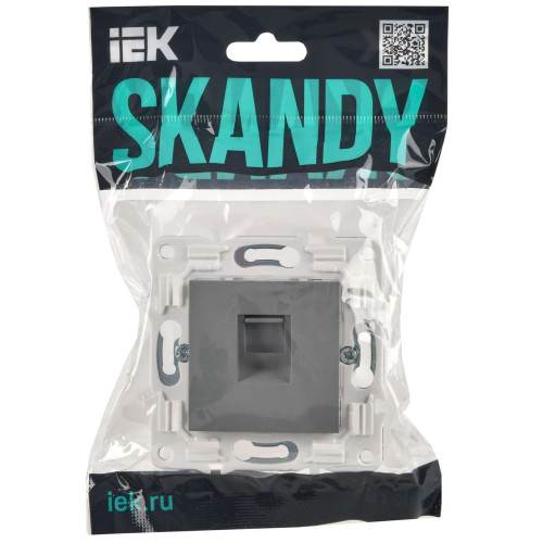 SKANDY Розетка компьютерная RJ45 кат.5E SK-K01Gr серый IEK