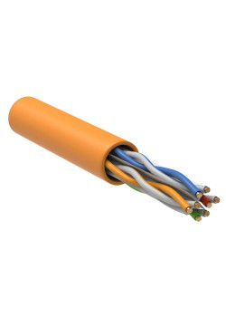 ITK Витая пара U/UTP кат.6 4x2х23AWG solid LSZH нг(А)-HF оранжевый (305м)