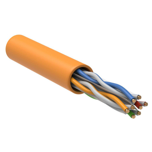 ITK Витая пара U/UTP кат.6A 4х2х23AWG solid LSZH нг(А)-HF оранжевый (305м)