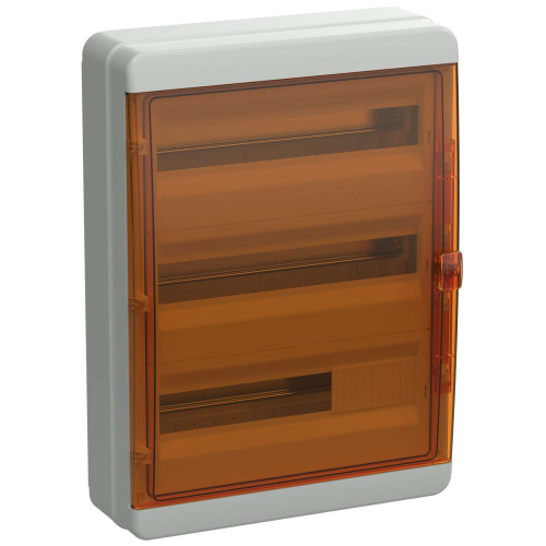 TEKFOR Корпус пластиковый КМПн-54 IP65 оранжевая прозрачная дверь IEK