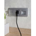 BRITE Розетка USB A+A 5В 3,1А РЮ10-1-БрА алюминий IEK