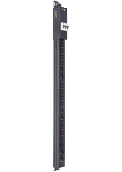 ITK BASE PDU вертикальный PV1114 24U 3 фазы 16А 6 розеток SCHUKO (немецкий стандарт) + 12 розеток C13 с клеммной колодкой и кабелем 3м вилка IEC60309 (промышленная)
