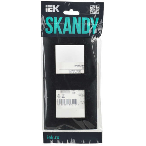 SKANDY Рамка 2-местная SK-F02Bl черный IEK