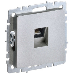 BRITE Розетка компьютерная RJ45 кат.5E РК10-БрА алюминий IEK