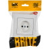BRITE Розетка 1-местная без заземления без защитных шторок 10А в сборе РСР10-1-0-БрАБ арктический белый IEK BRITE Розетка 1-местная без заземления без защитных шторок 10А в сборе РСР10-1-0-БрАБ арктический белый IEK