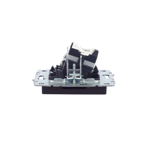 BRITE Розетка двойная TV+RJ45 кат.5E РТВ/РК12-БрЧ черный IEK