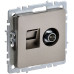 BRITE Розетка двойная TV+RJ45 кат.5E РТВ/РК12-БрШ шампань IEK BRITE Розетка двойная TV+RJ45 кат.5E РТВ/РК12-БрШ шампань IEK