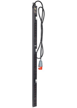 ITK BASE PDU вертикальный PV1113 38U 3 фазы 32А 18 розеток C13 + 6 розеток C19 кабель 3м вилка IEC60309 (промышленная)