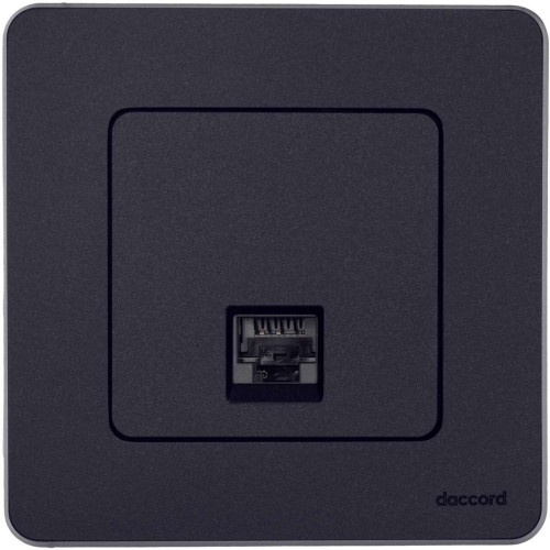 INSPIRIA Розетка компьютерная RJ45 категория 6 UTP антрацит