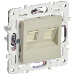 SKANDY Розетка компьютерная двойная RJ45 кат.6 SK-K04B бежевый IEK