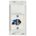 Розетка компьютерная РКИ-10-00-П RJ-45 UTP кат.5e (на 1 модуль) ПРАЙМЕР белая IEK