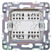 SKANDY Выключатель 2-клавишный проходной с индикацией 10А SK-V10Gr серый IEK
