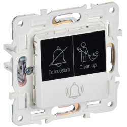 SKANDY Кнопка звонка с индикацией для отелей 10А SK-V17W арктический белый IEK