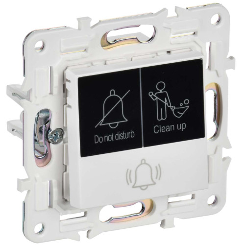 SKANDY Кнопка звонка с индикацией для отелей 10А SK-V17W арктический белый IEK