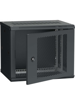 ITK Шкаф настенный LINEA W 9U 600х450мм дверь перфорированная RAL 9005