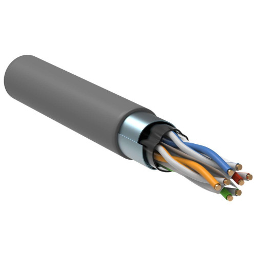 ITK Витая пара F/UTP кат.6 4х2х23AWG solid LSZH нг(А)-HF серый (305м)