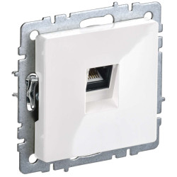BRITE Розетка компьютерная RJ45 кат.5E РК10-БрБ белый IEK