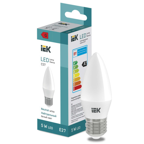 LED Candle C37 400lm 4000K E27 IEK