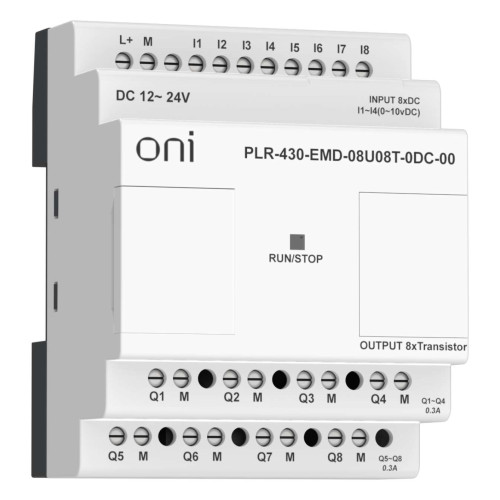 ПЛК 430 Модуль расширения входов выходов 4 DI 4 UI (0-10 В/DI) 8 TO 24В DC ONI