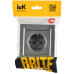 BRITE Розетка 1-местная с заземлением с защитными шторками 16А в сборе РСР14-1-0-БрС сталь IEK BRITE Розетка 1-местная с заземлением с защитными шторками 16А в сборе РСР14-1-0-БрС сталь IEK