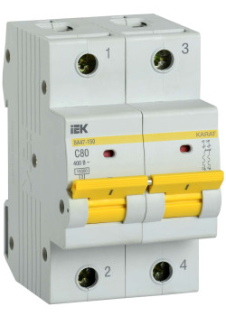 KARAT Автоматический выключатель ВА47-150 2P C 80А 15кА IEK