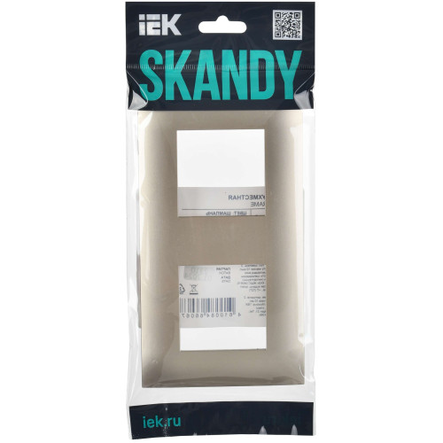 SKANDY Рамка 2-местная SK-F02Sh шампань IEK