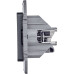 INSPIRIA Розетка компьютерная двойная RJ45 категория 6 UTP антрацит