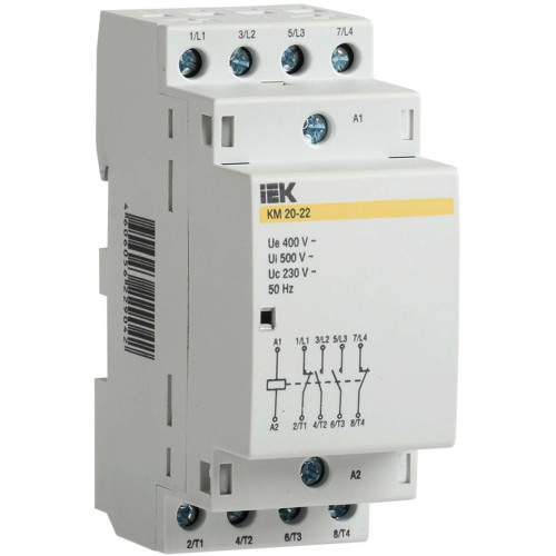 Контактор модульный КМ20-22 AC IEK
