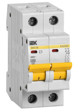 KARAT Автоматический выключатель ВА47-29 2P B 1А 4,5кА IEK