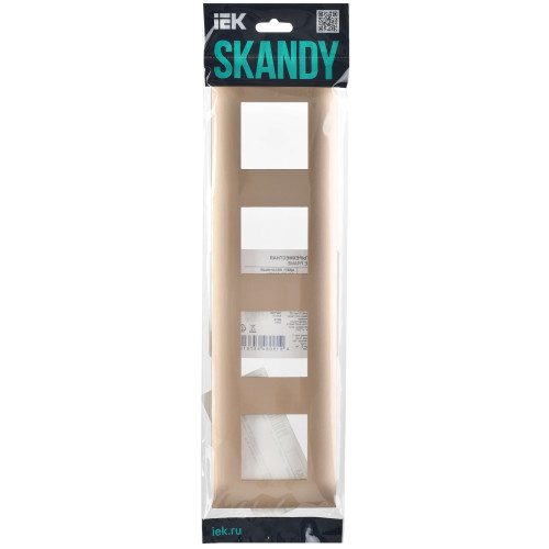 SKANDY Рамка 4-местная SK-F04Sa песочный IEK