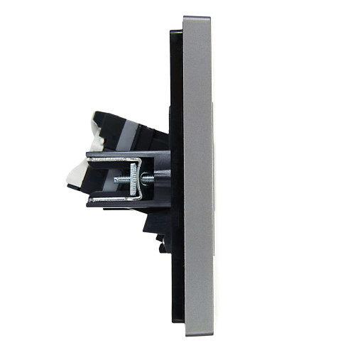 FORTE&PIANO Розетка компьютерная двойная RJ45 кат.5E FP533 сталь IEK