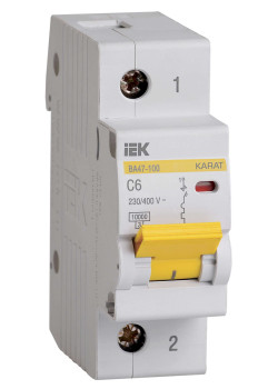 KARAT Автоматический выключатель ВА47-100 1P C 6А 10кА IEK